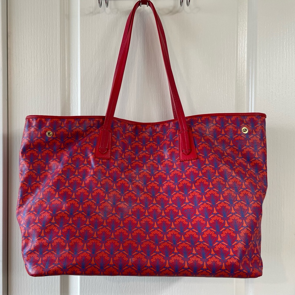 Liberty of London Iphis Marlborough large tote - red